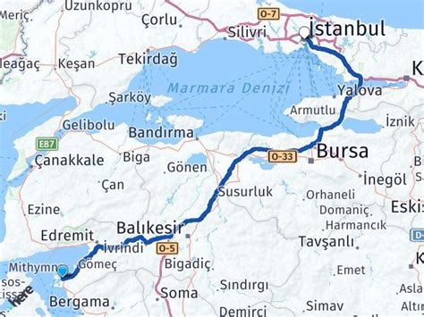 istanbul balıkesir ayvalık arası kaç km